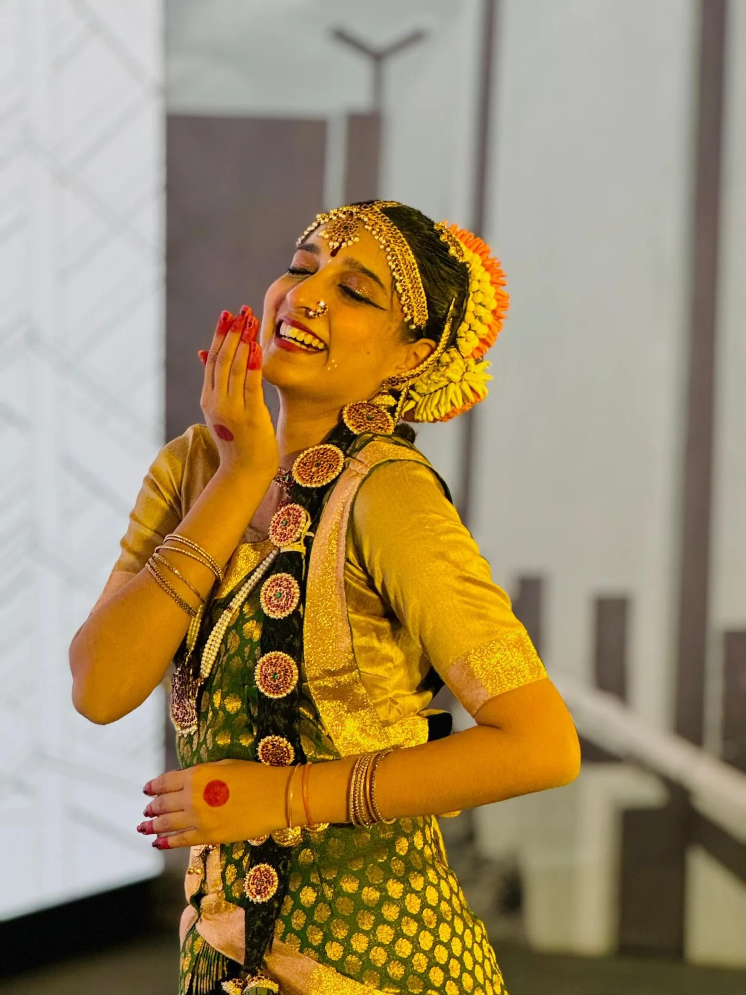 Taru Chawda in Bharatanatyam costume